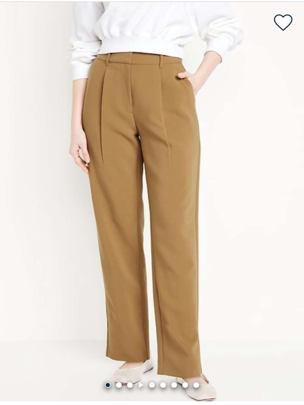 OLD NAVY Tailored High-Waist Wide-Leg Pants in Camel